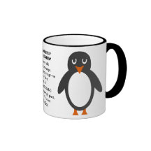 ¿Puede usted ayudar a este pingüino? Tazas