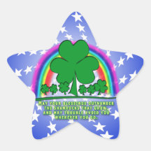PUEDEN SUS BENDICIONES EXCEDER EN NÚMERO TRÉBOLES PEGATINAS FORMA DE ESTRELLA