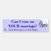 ¿Puedo votar sobre SU boda? Etiqueta De Parachoque