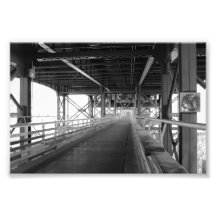 Puente blanco y negro, Milwaukee, WI Fotografías