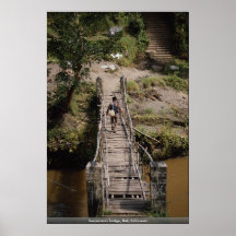 Puente colgante, Bali, Indonesia Posters