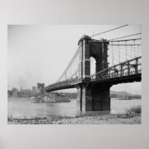 Puente colgante de Juan A. Roebling Poster