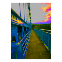 puente colgante del menai tarjeta de visita
