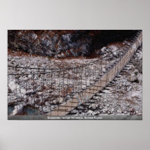 Puente colgante Himalaya, región de Everest Posters