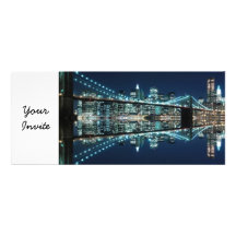 Puente de Brooklyn y horizonte de Manhattan Invitacion Personal