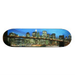 Puente de Brooklyn y horizonte de Manhattan Monopatín Personalizado
