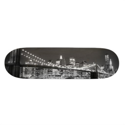 Puente de Brooklyn y horizonte de Manhattan Tabla De Skate