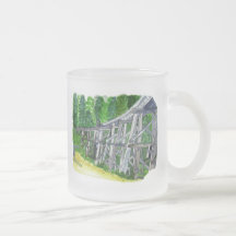 Puente de caballete tazas de café
