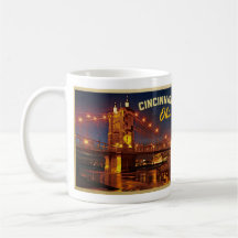 Puente de Cincinnati Ohio Tazas De Café