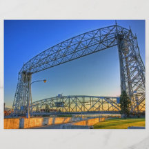 Puente de elevación aéreo tarjeta publicitaria