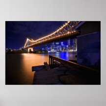 Puente de la historia de Brisbane en la noche Impresiones