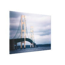 Puente de Mackinac Lona Envuelta Para Galerías
