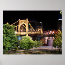 Puente de Roberto Clemente - Pittsburgh, Pennsylva Poster