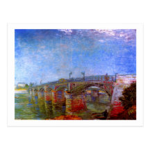 Puente de Van Gogh el Sena en Asnières (F240) Tarjetas Postales