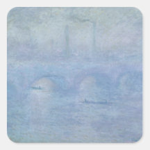 Puente de Waterloo: Efecto de la niebla, 1903 Colcomanias Cuadradases