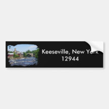Puente del arco, Keeseville, Nueva York 12944 Pegatina De Parachoque
