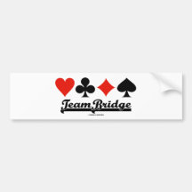 Puente del equipo pegatina de parachoque