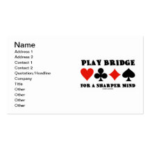 Puente del juego para una mente más aguda (cuatro  plantilla de tarjeta de visita