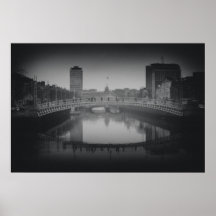 Puente del medio penique, Dublín - lona Posters