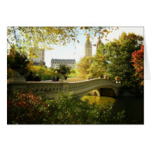 Puente en otoño, Central Park, New York City del a Tarjeta
