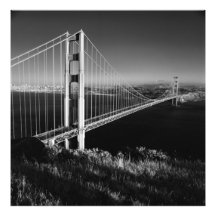 Puente Golden Gate de la chaqueta de punto de la b Arte Fotografico