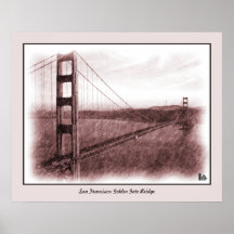 Puente Golden Gate San Francisco del dibujo Impresiones