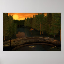 Puente II de la puesta del sol Posters