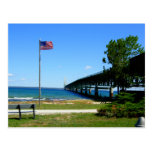 Puente majestuoso de Mackinaw Tarjetas Postales