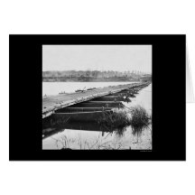 Puente pontón sobre James River, VA 1864 Felicitaciones