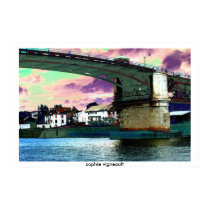 puente viejo sobre el poster del río posters