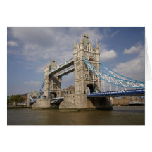 Puente y el río Támesis, Londres de la torre, Tarjeton