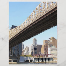 Puente y Manhattan de Queensborough Tarjetas Publicitarias