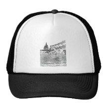 Puente y St Pauls del milenio Gorras