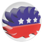 Puerco espín libertario 3D Plato Para Fiesta