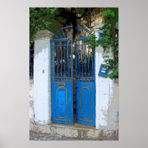 Puerta azul poster