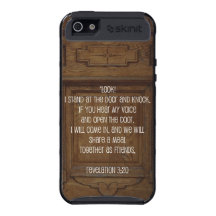 Puerta con verso de la biblia iPhone 5 funda