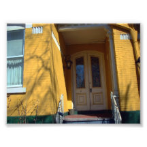 Puerta de entrada a la casa amarilla del Victorian Arte Fotografico