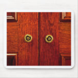 Puerta de madera alfombrillas de ratón