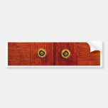 Puerta de madera pegatina de parachoque