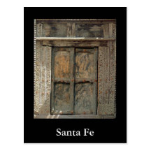 Puerta de madera tarjetas postales