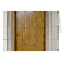 Puerta de madera tarjeton