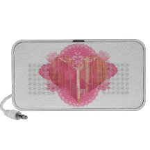 Puerta en forma de corazón con la llave maestra portátil altavoz