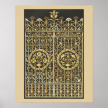 Puerta real de oro poster