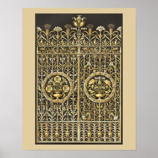 Puerta real de oro poster