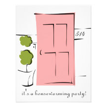 Puerta rosada bonita anuncio personalizado