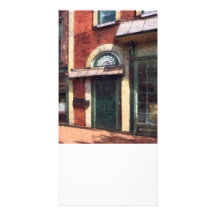 Puerta verde de lujo Burlington NJ Tarjeta Fotografica