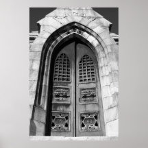 Puertas B&W de la tumba Poster
