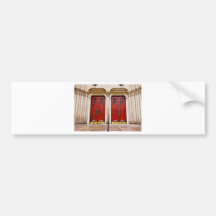 Puertas de la iglesia etiqueta de parachoque