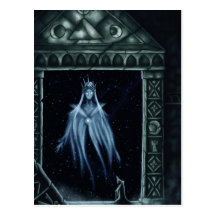 puertas de la postal del arte de la fantasía de la