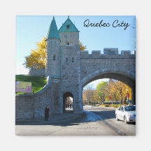 Puertas del castillo de la ciudad de Quebec Canadá Iman Para Frigorífico